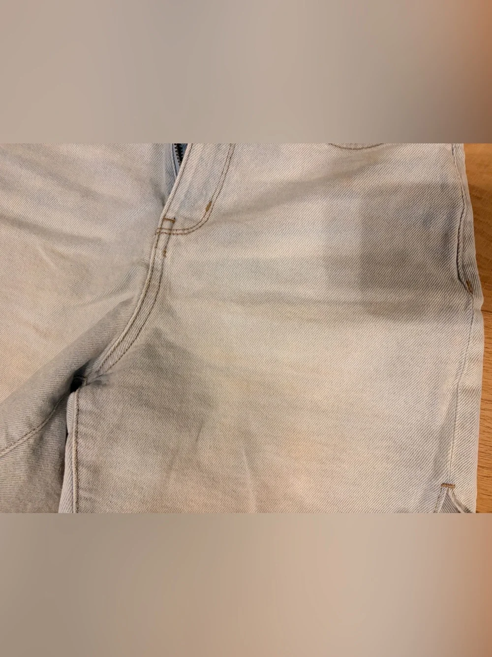 Light Wash Mid-Long Denim Shorts